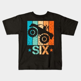 6Th Monster Truck Birthday 6 Year Old 6Yr Boys Birthday Kids T-Shirt